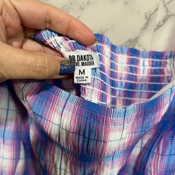 Bb Dakota - Plaid With My Heart Dress in Multi Size M - Picture 5 of 10